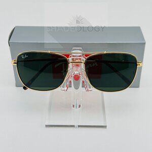 Ray-Ban Sunglasses RB3755 001/31 Arista Gold Green 59-19-145  Rectangle w/Case